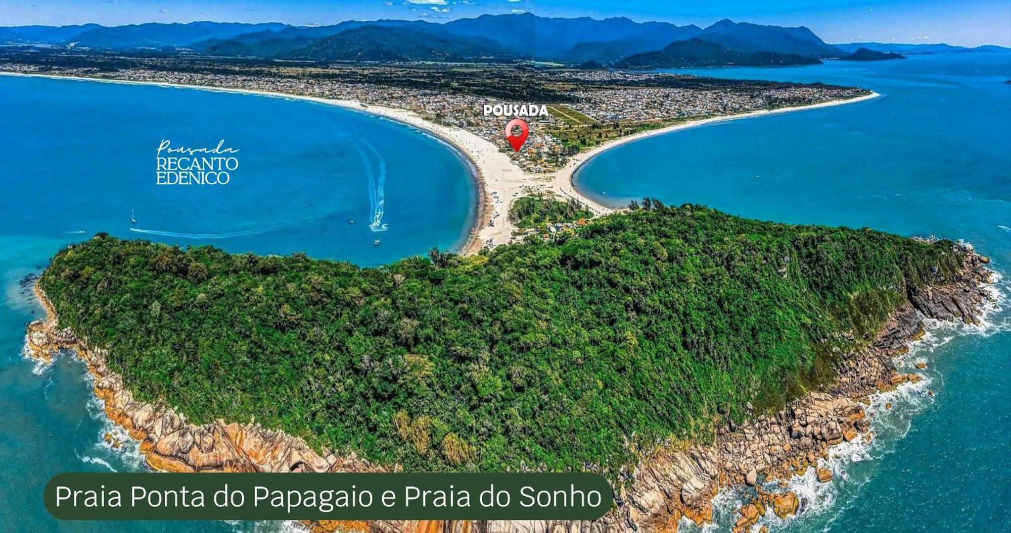 Pousada Recanto Edenico - A Beira Mar Da Praia Ponta Do Papagaio, Palhoca Sc Exterior photo