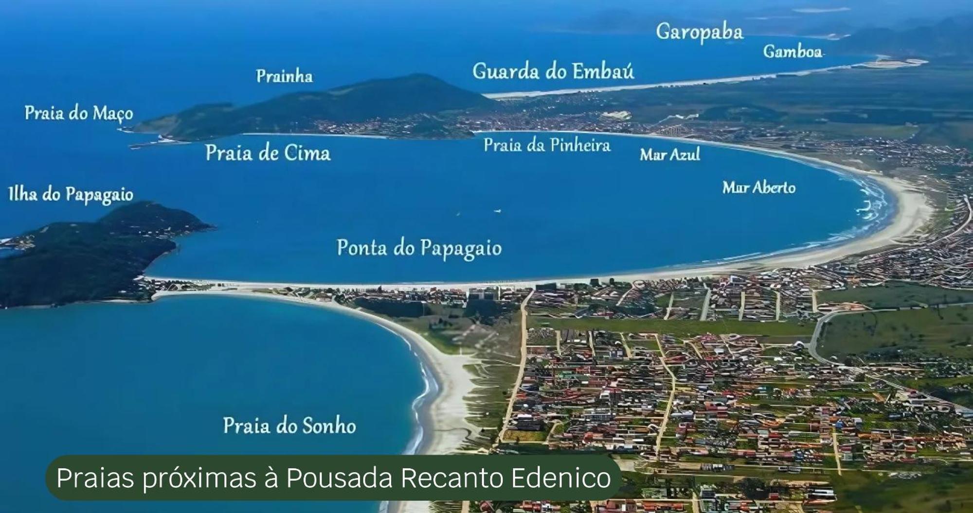 Pousada Recanto Edenico - A Beira Mar Da Praia Ponta Do Papagaio, Palhoca Sc Exterior photo